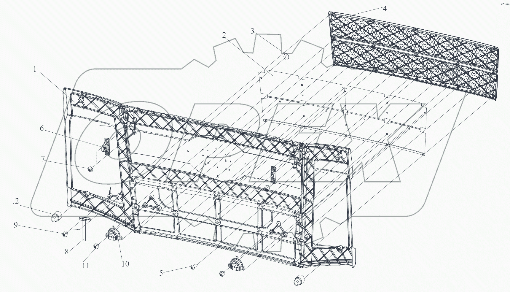  Наружная панель передка