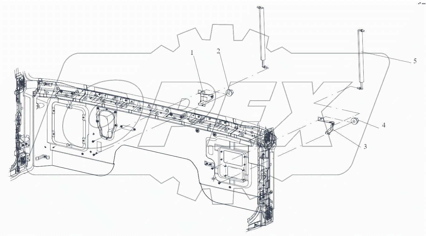  Пневмопружина и кронштейн