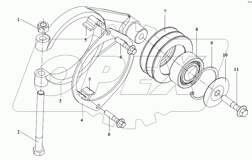  Натяжной шкив