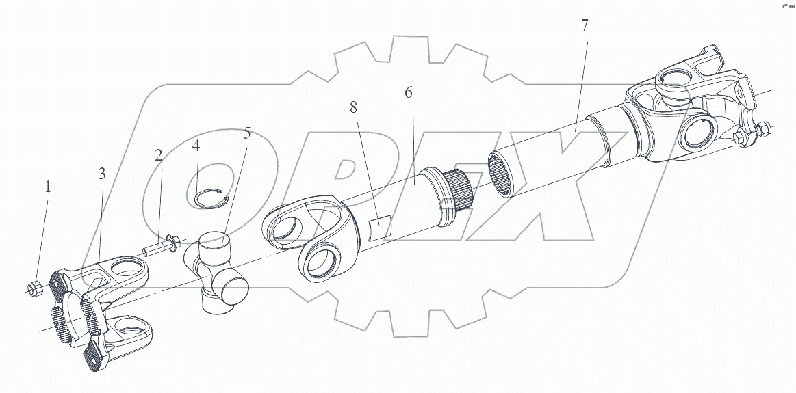  Карданный вал заднего моста