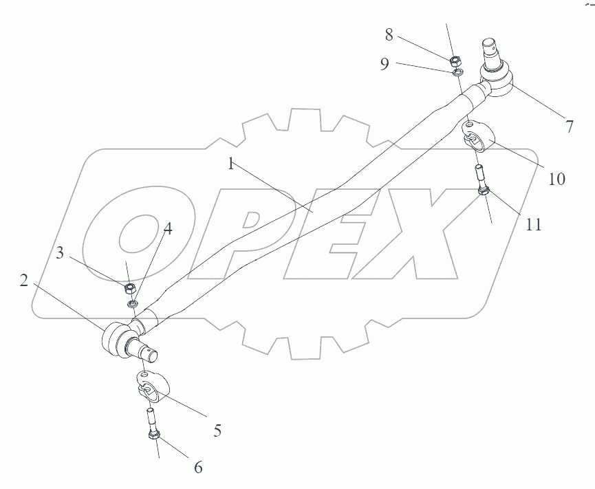  Продольная рулевая тяга