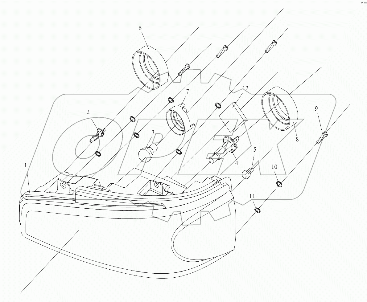  Комбинация переднего освещения
