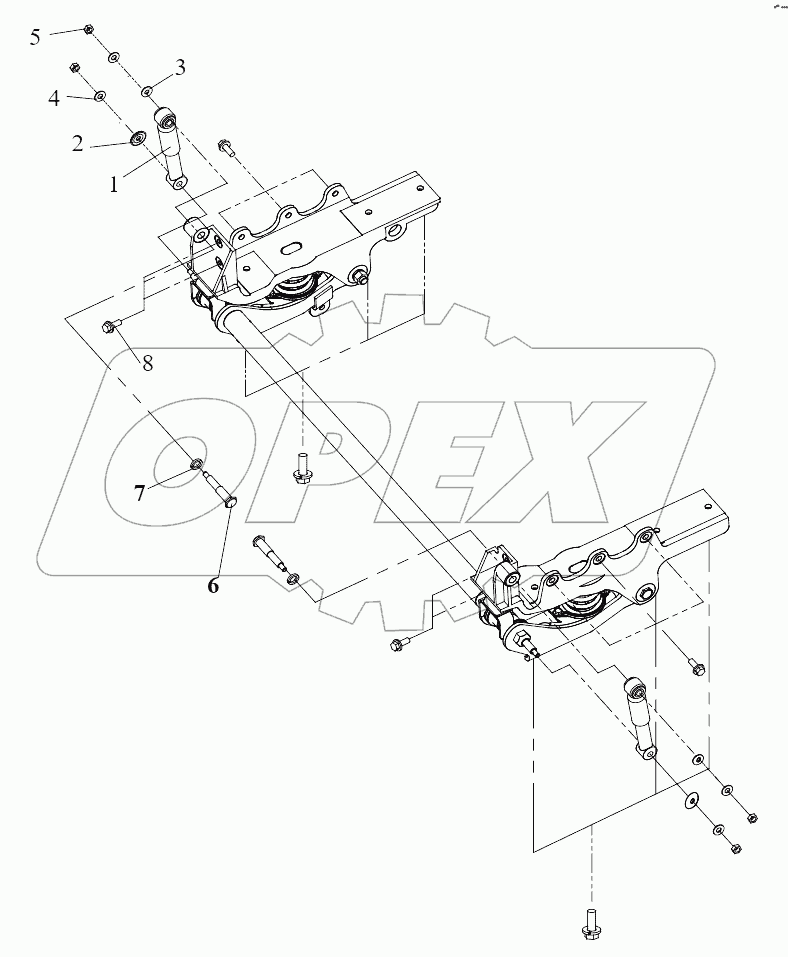  Передняя подвеска кабины (II)