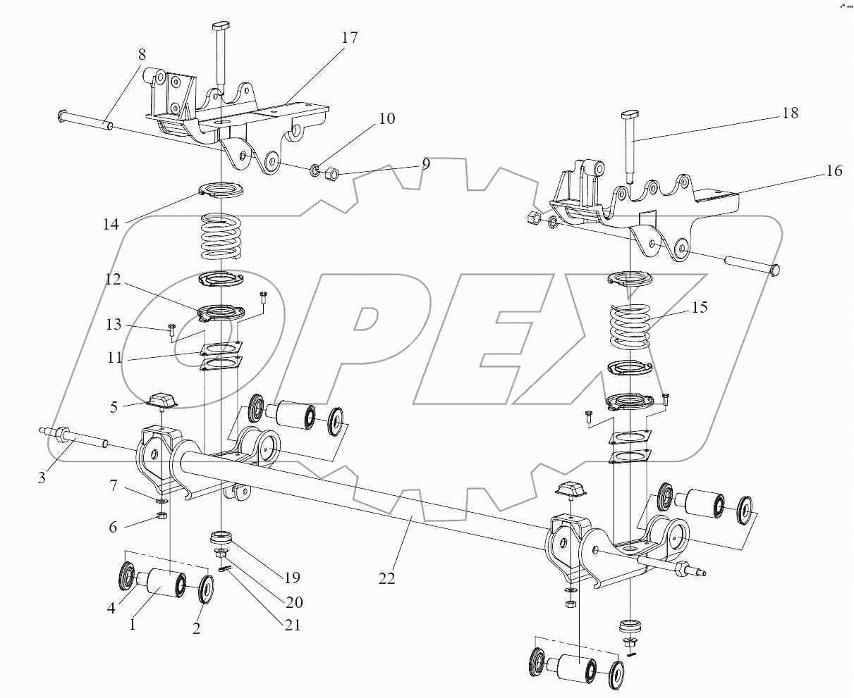  Передняя подвеска кабины (III)