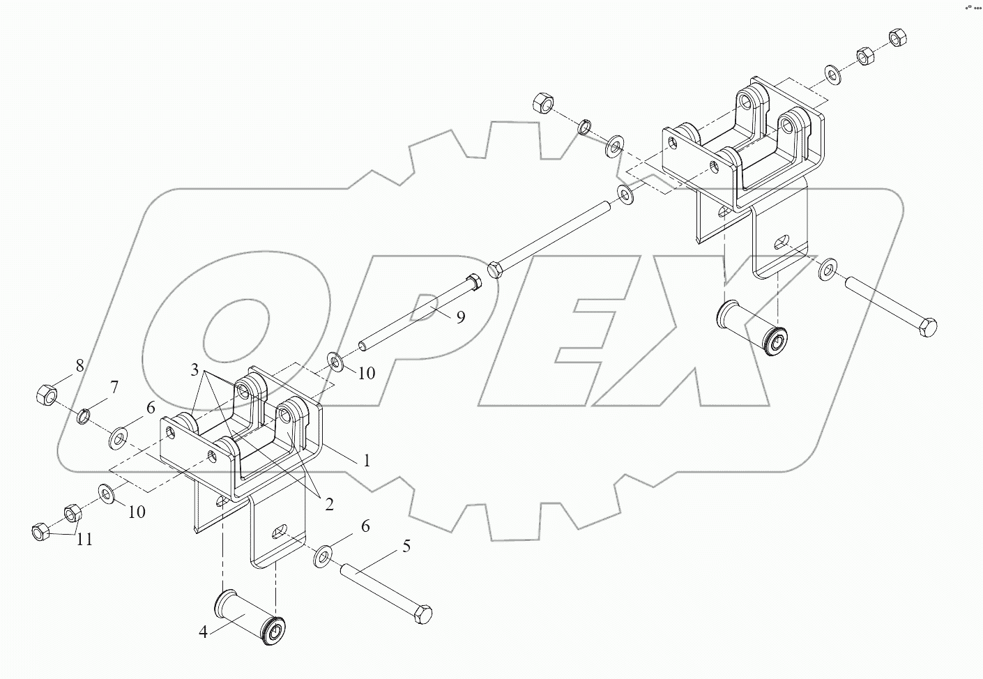  Задней подвеска кабины (I)