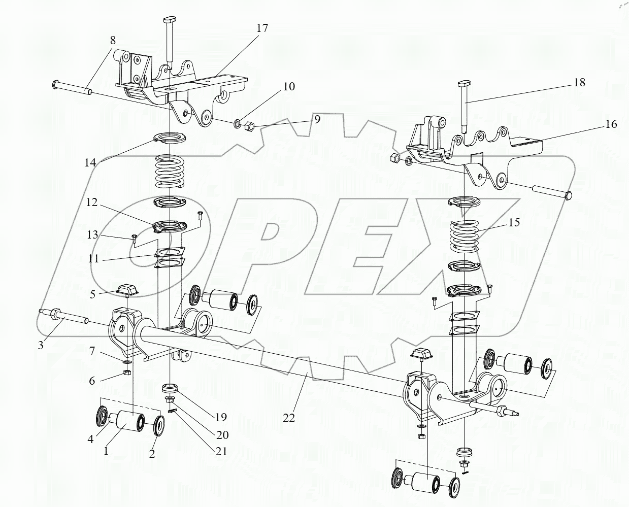  Передняя подвеска кабины (III)