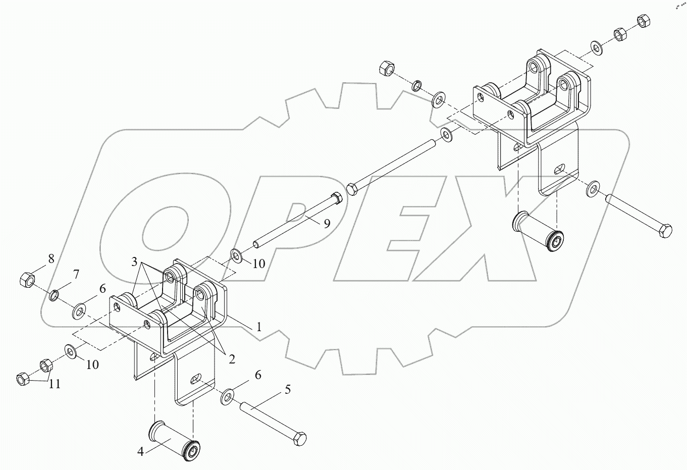  Задней подвеска кабины (I)