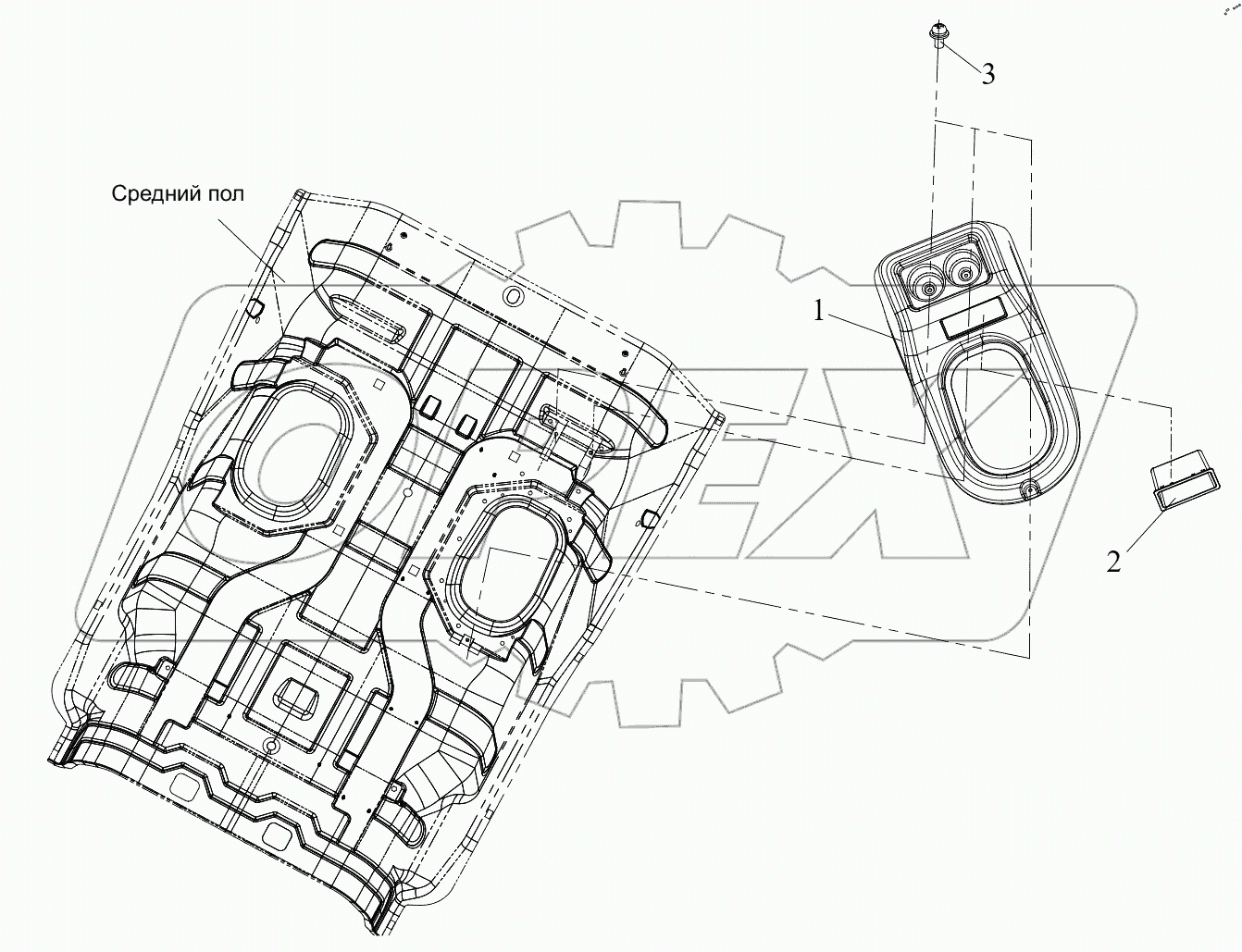  Компоненты защитного чехла механизма переключения передач