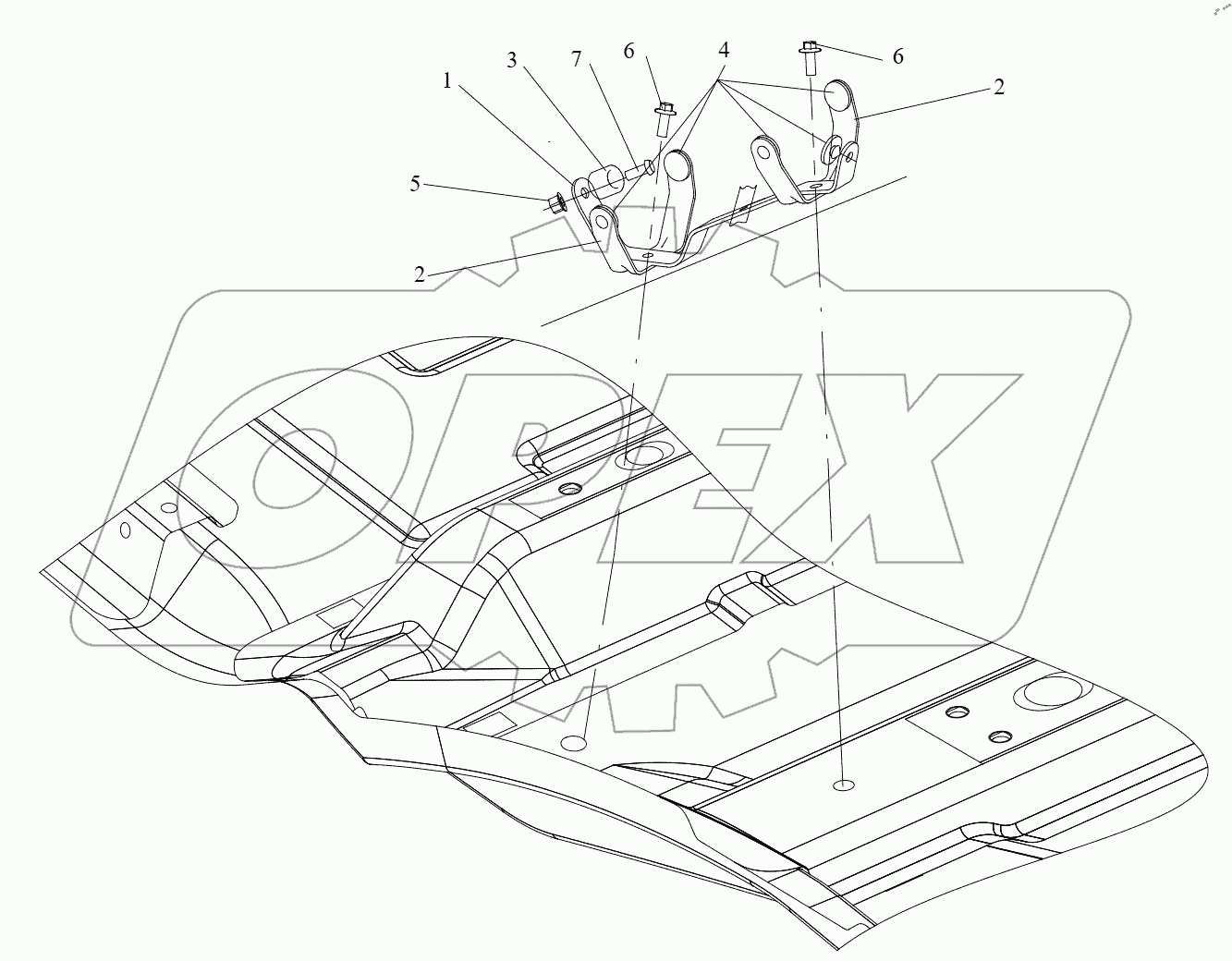  Кронштейн огнетушителя