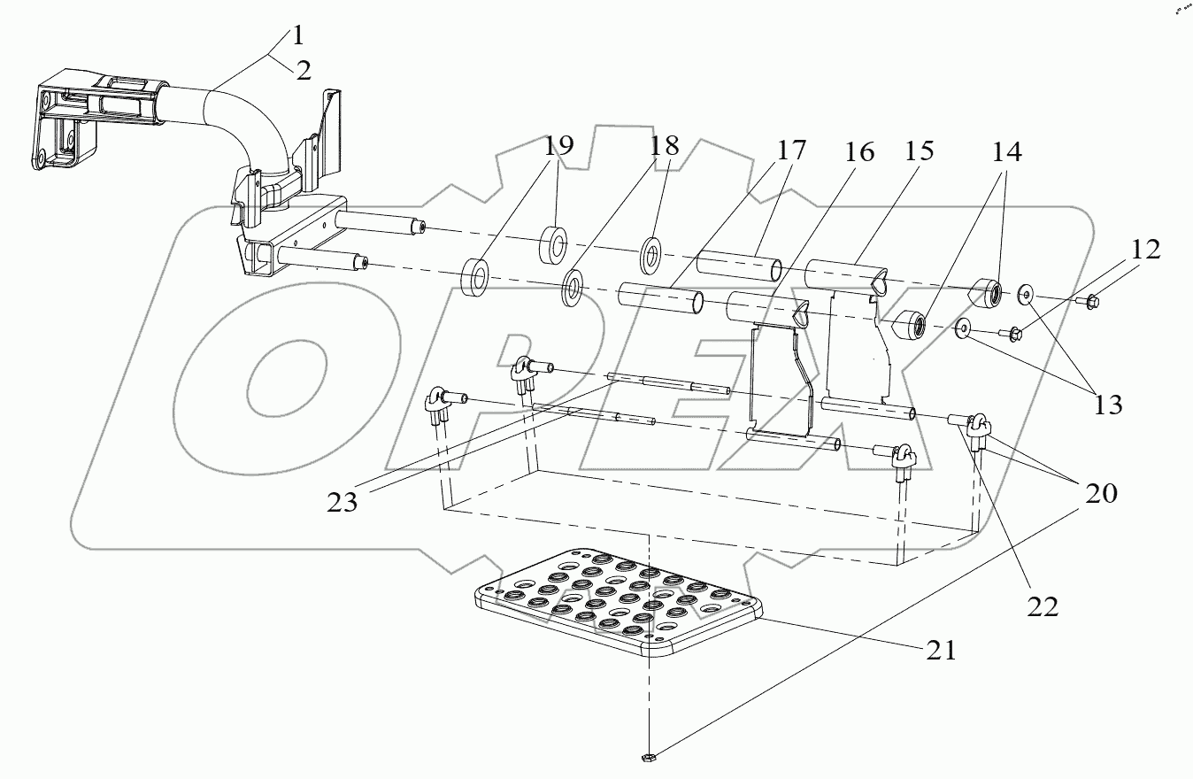  Подножка и передний брызговик (II)