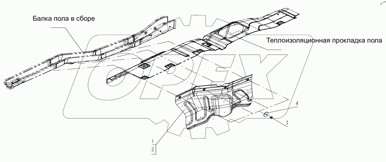  Боковой щит двигателя