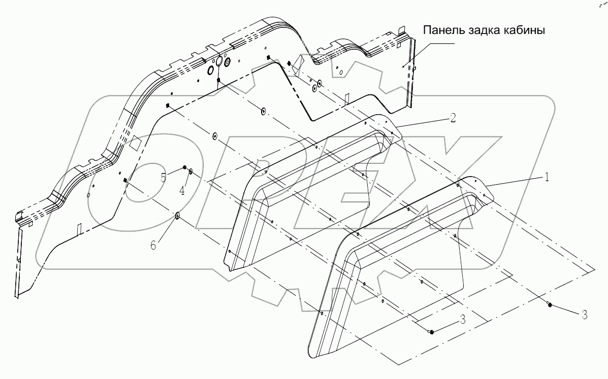  Задняя звукоизолирующая перегородка двигателя