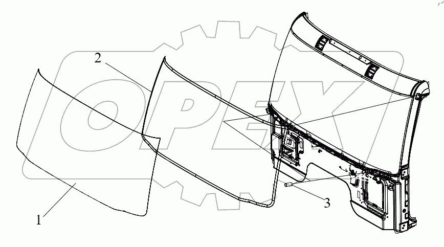  Лобовое стекло
