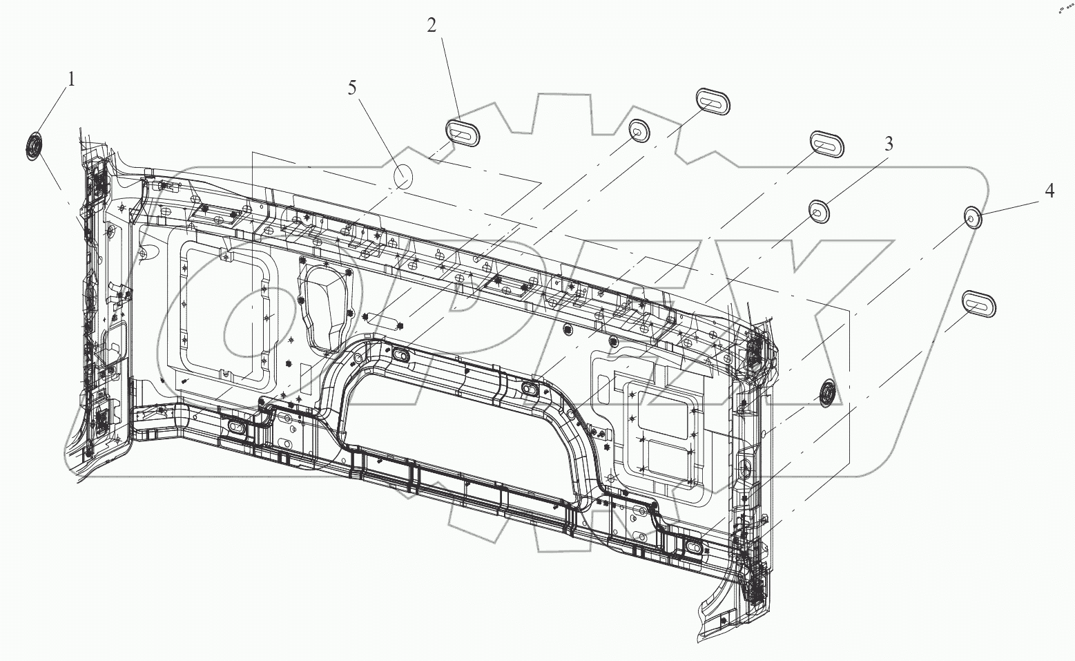  Заглушка панели передка и водонепроницаемая пленка
