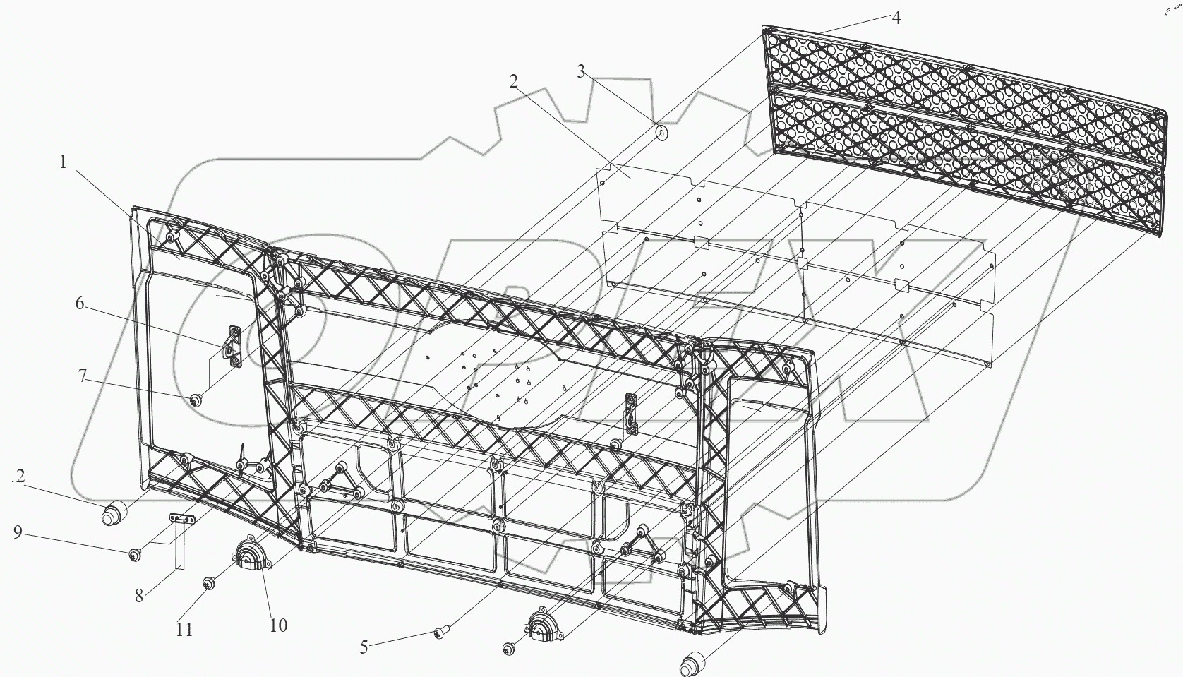  Наружная панель передка
