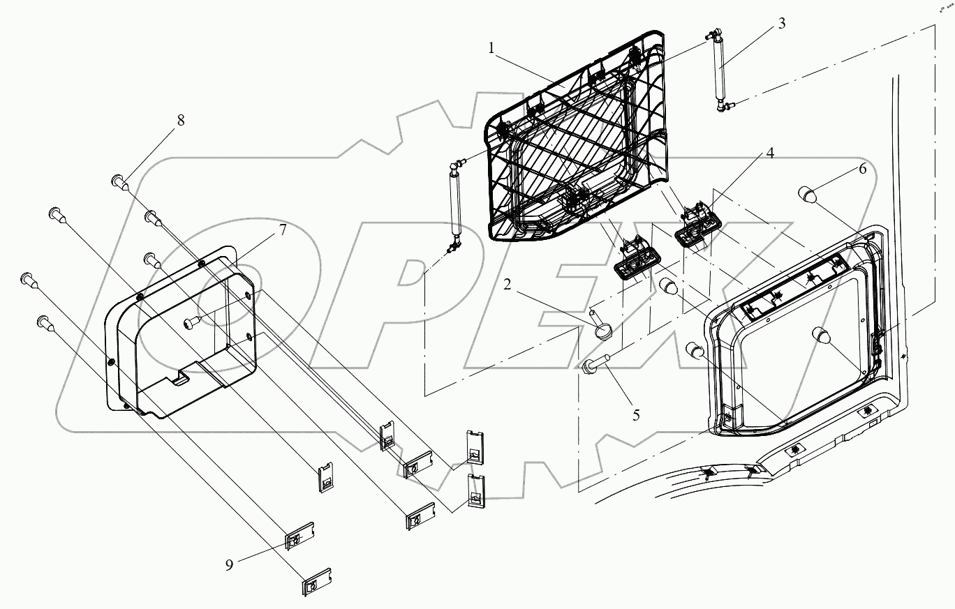  Инструментальный ящик в боковине