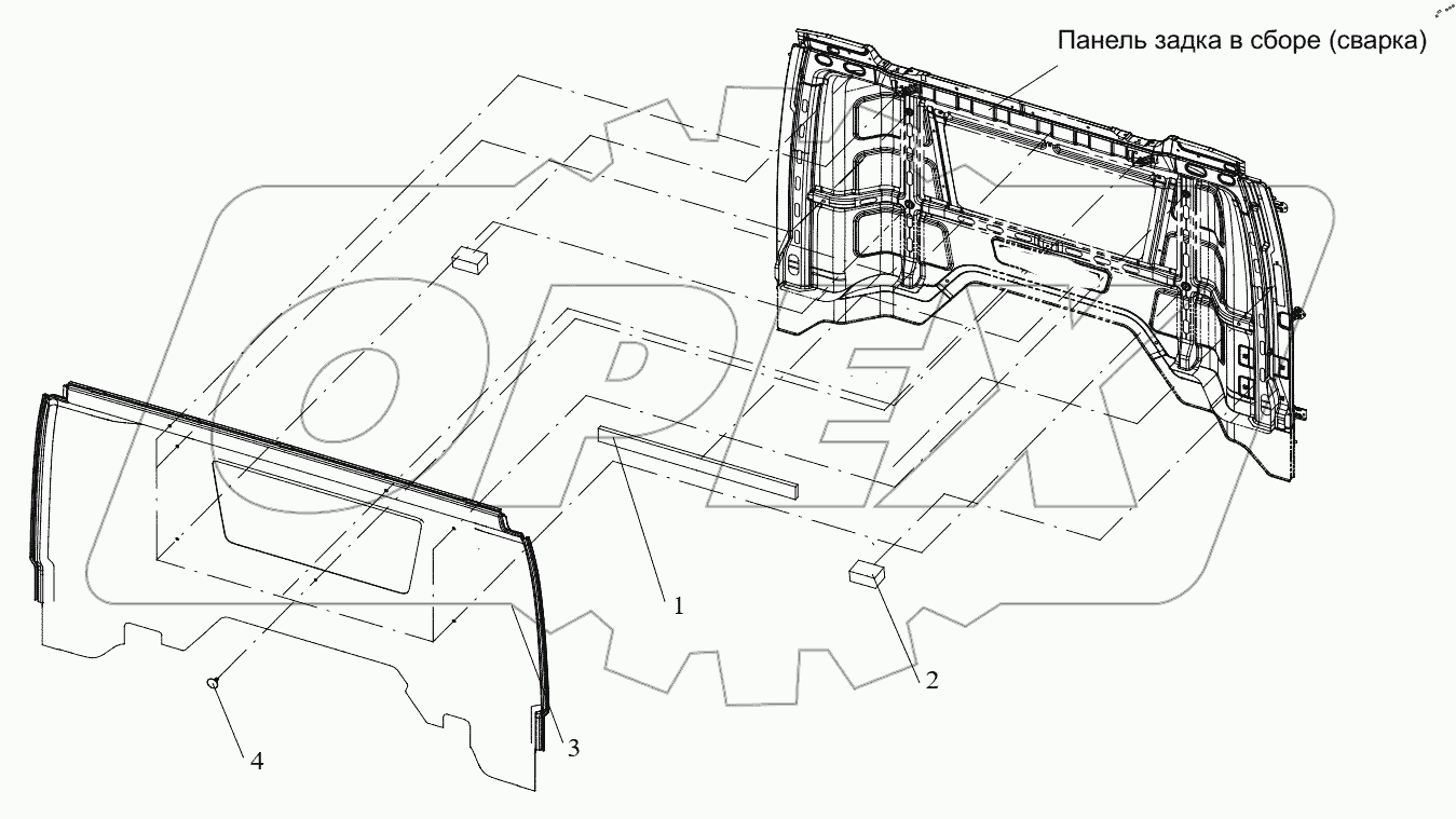  Обшивка задка