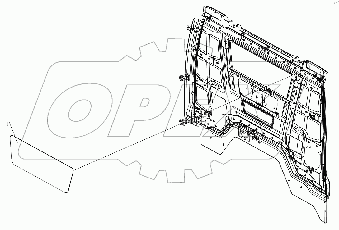  Заднее стекло