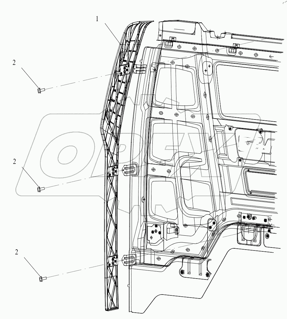  Декоративный кожух задней части боковины