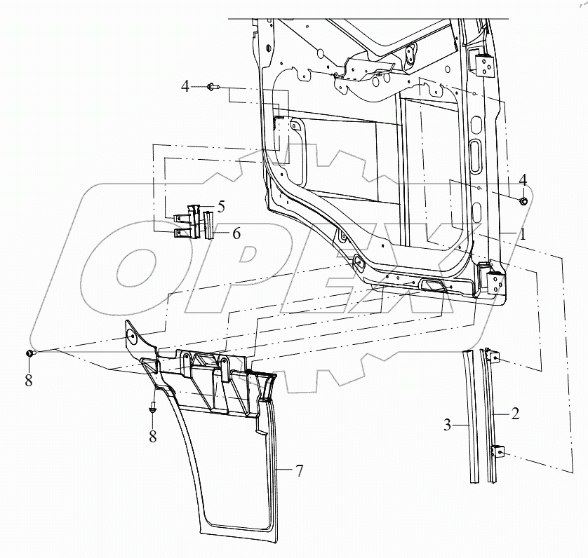  Нижняя декоративная панель двери