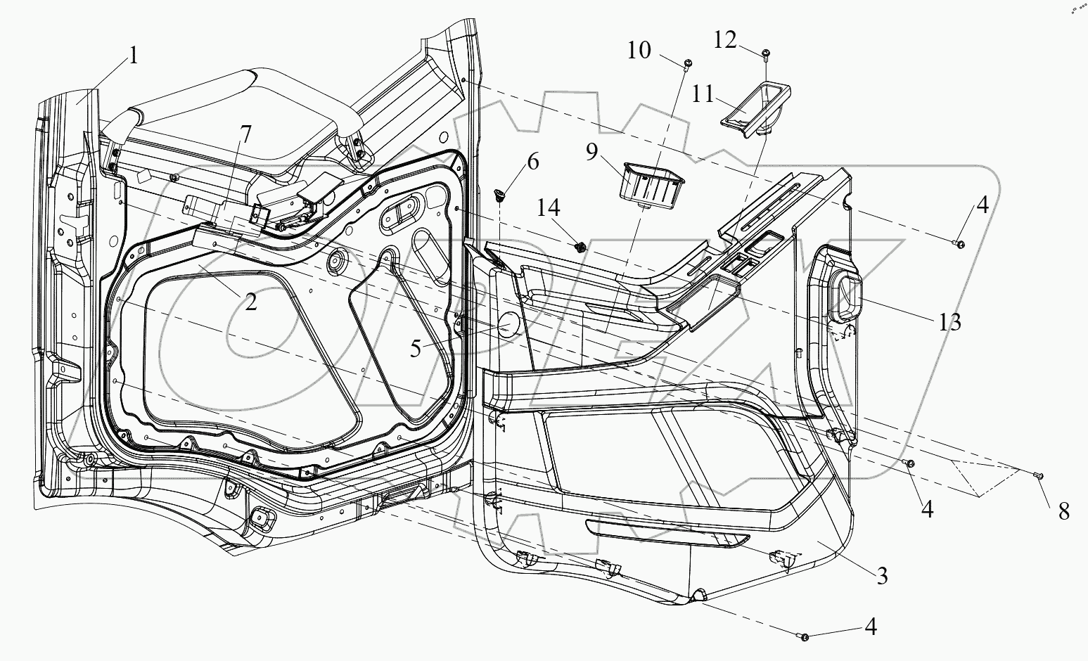  Обивка двери