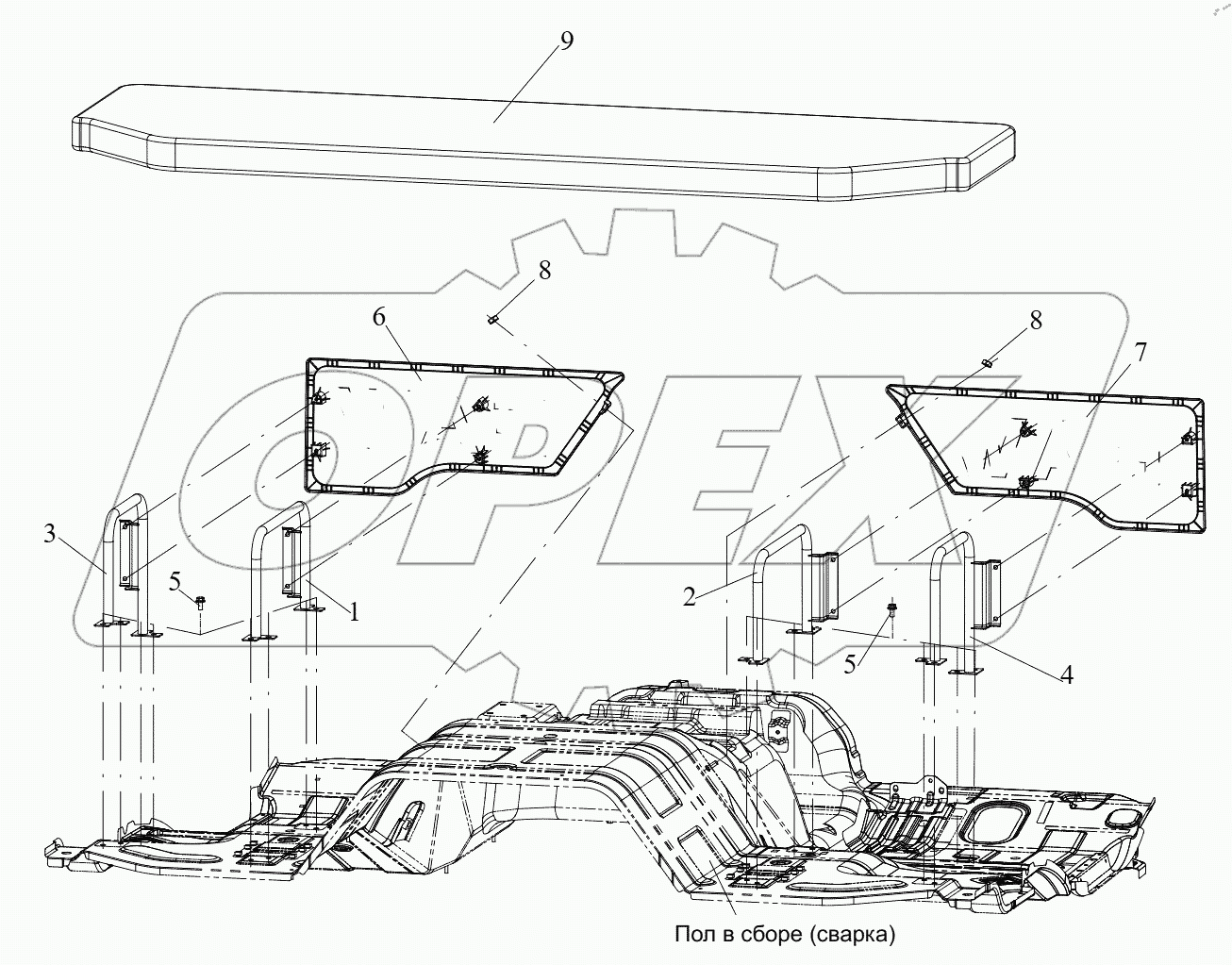  Компоненты нижнего спального места