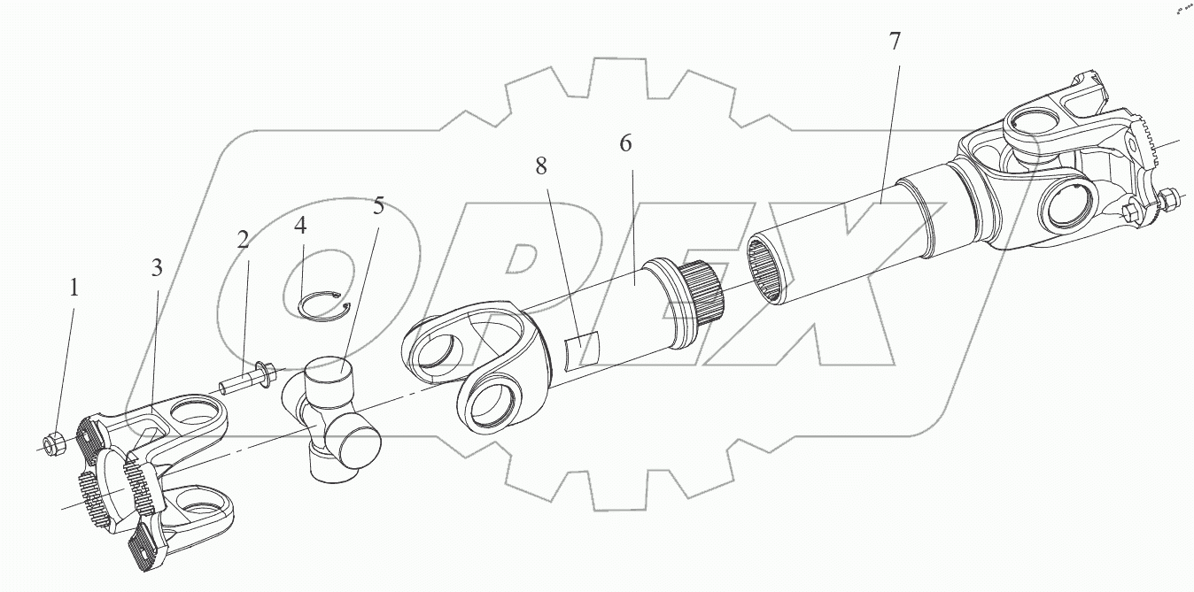 Карданный вал заднего моста