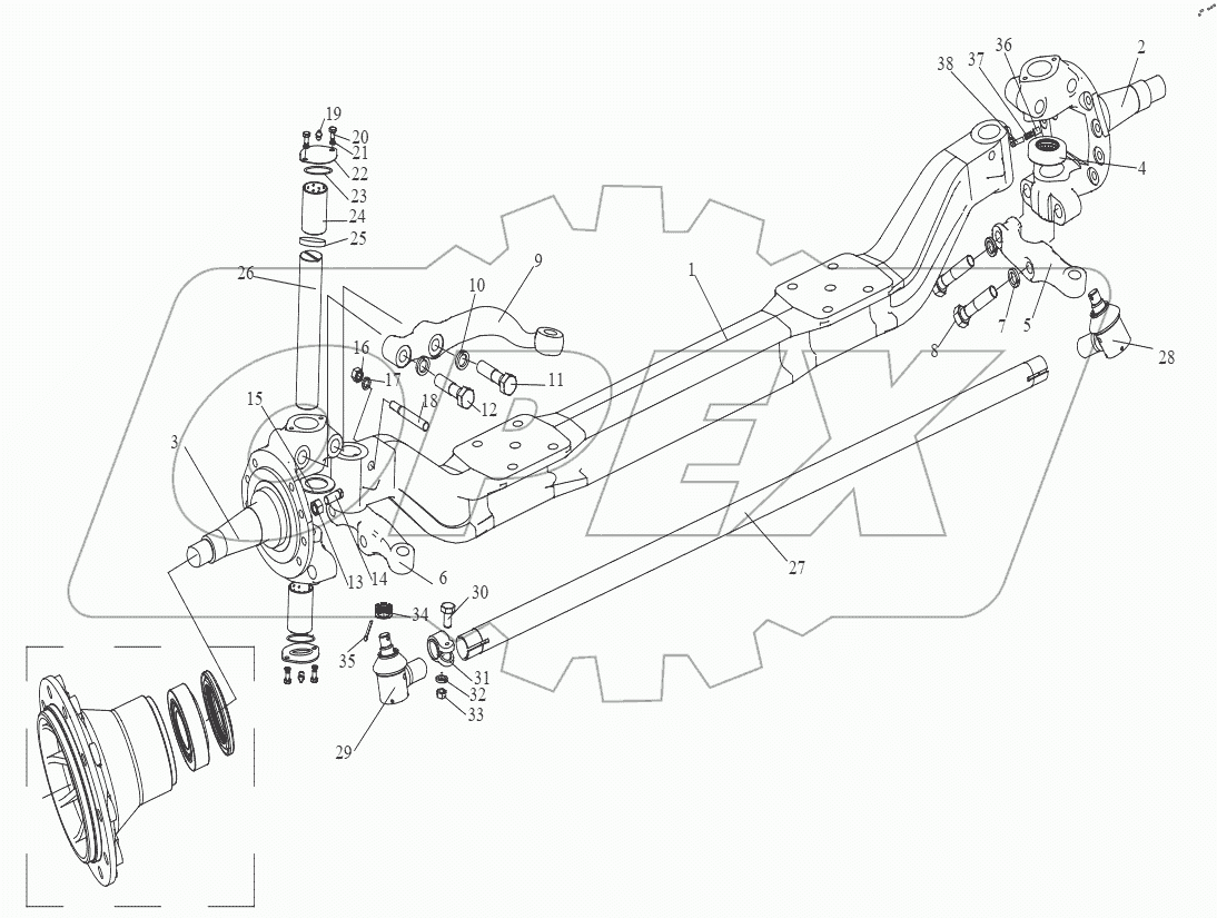  Передняя ось