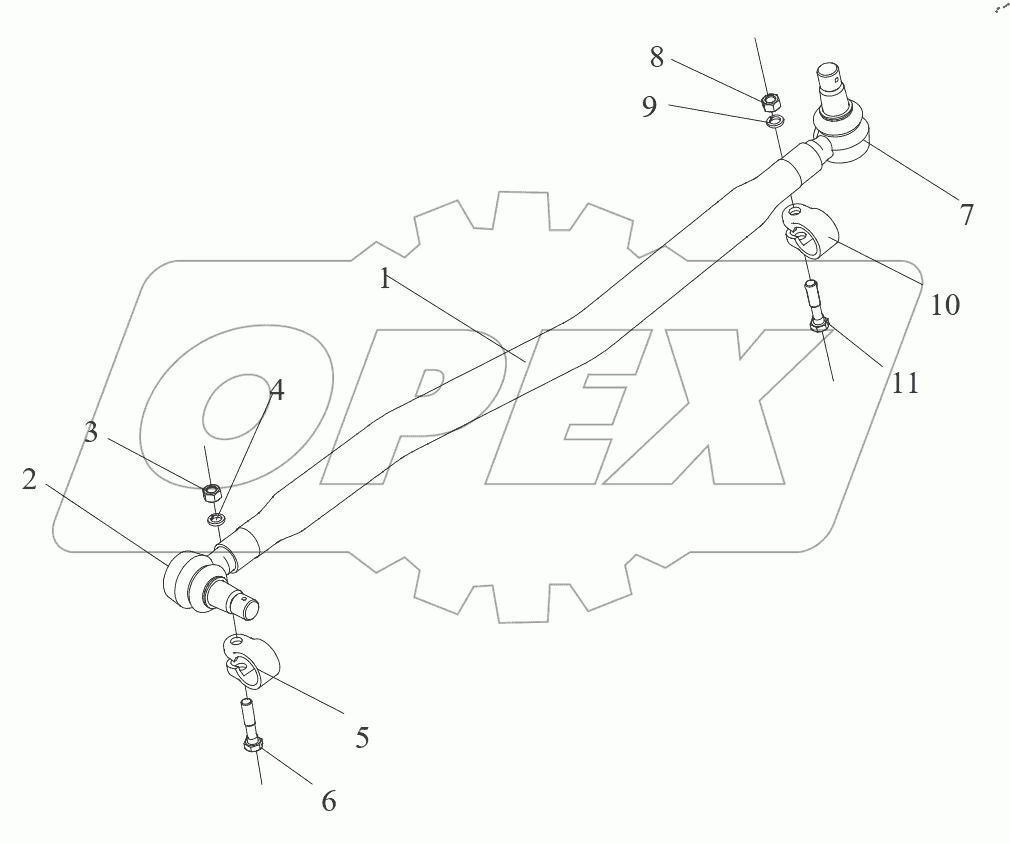  Продольная рулевая тяга
