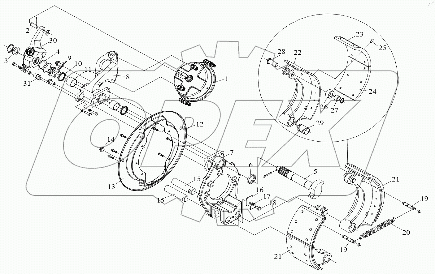  Тормоз переднего колеса