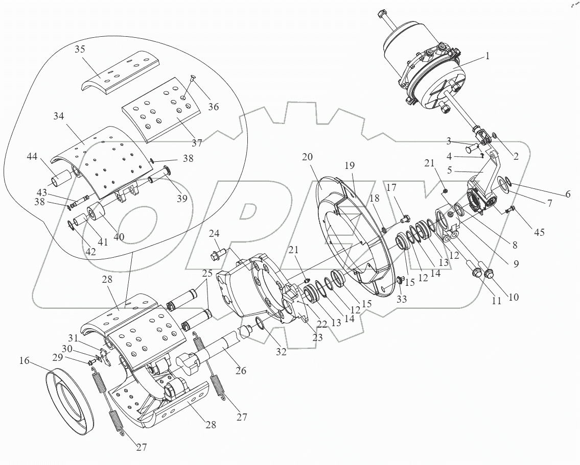  Тормоз промежуточного моста
