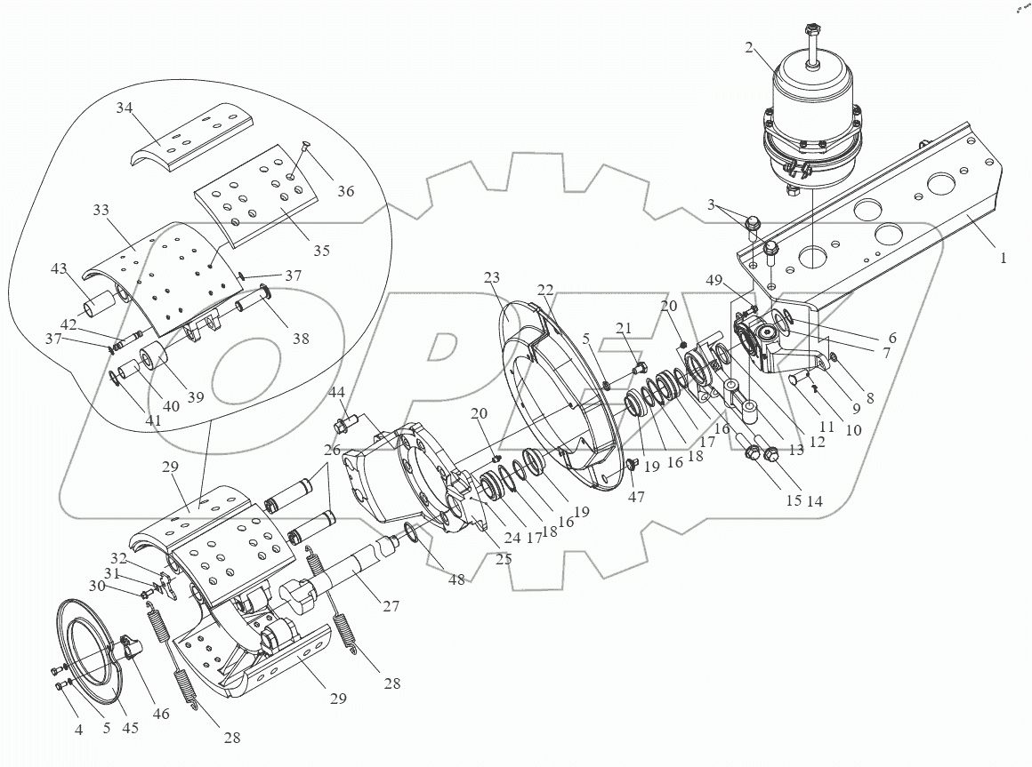  Тормоз заднего колеса