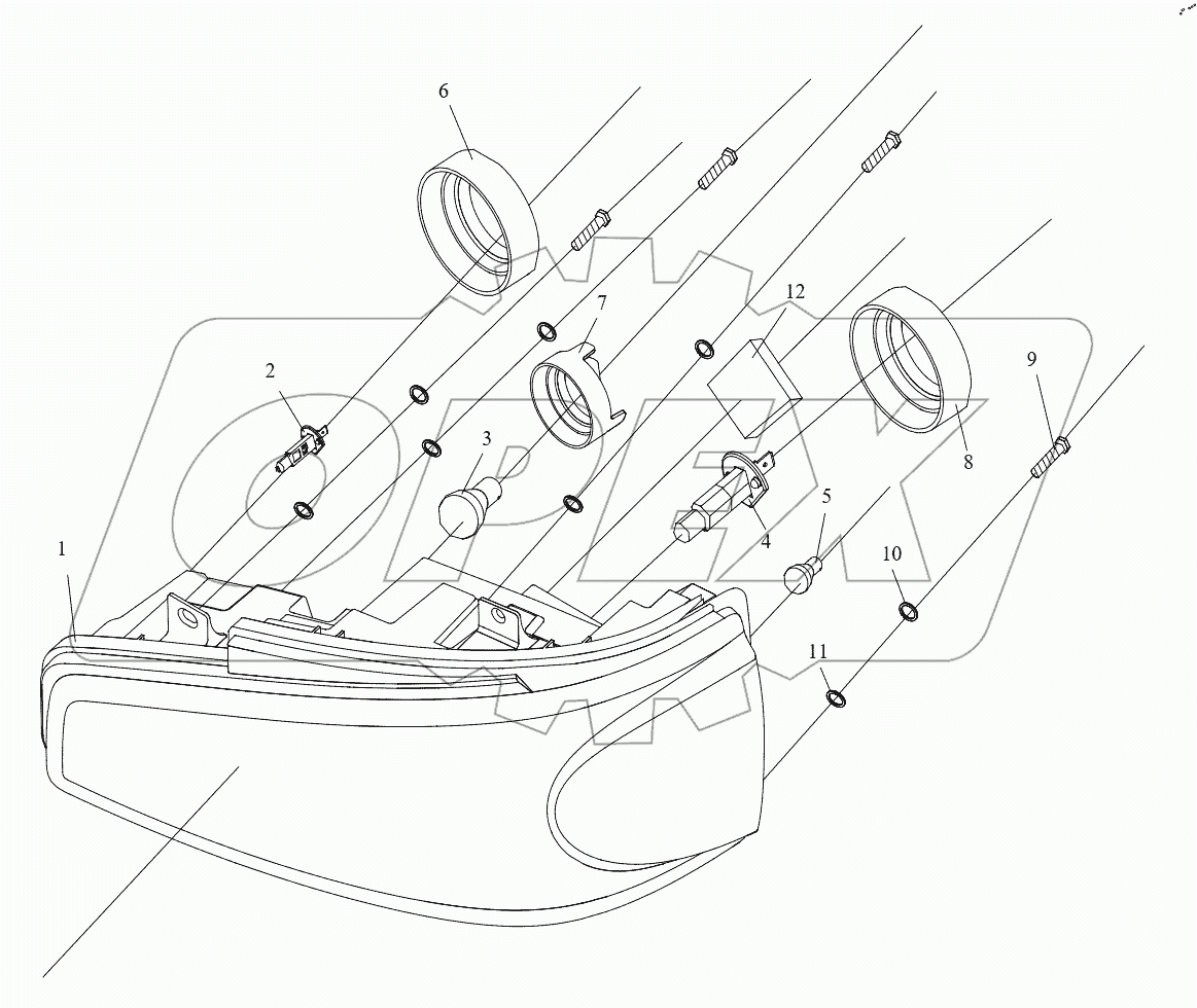  Комбинация переднего освещения