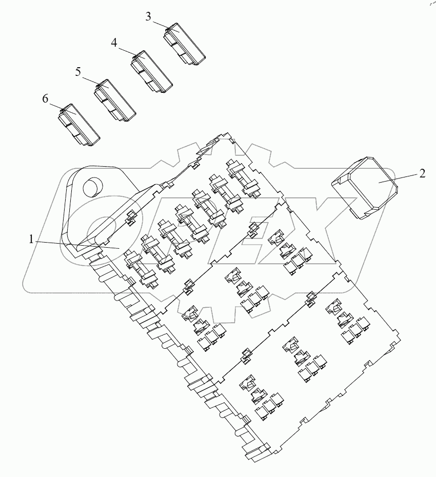  Блок предохранителей с реле 1