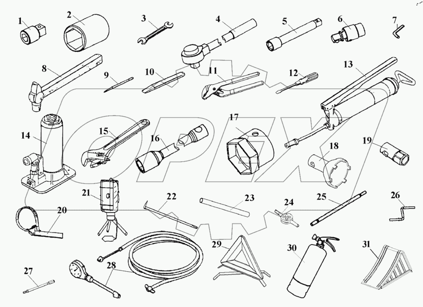  Комплект инструментов