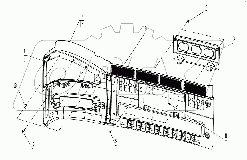  Передний бампер (I)