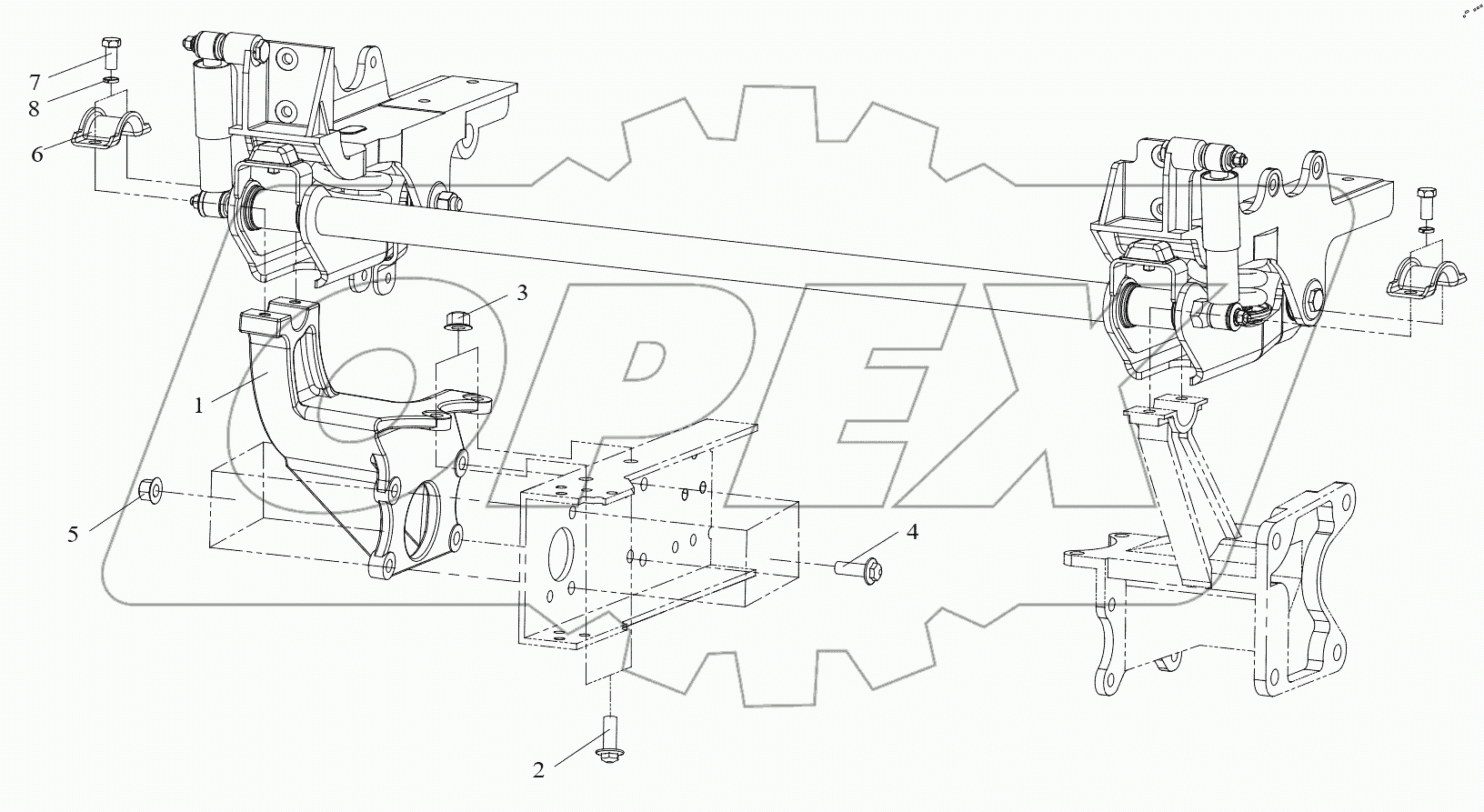  Передняя подвеска кабины (I)