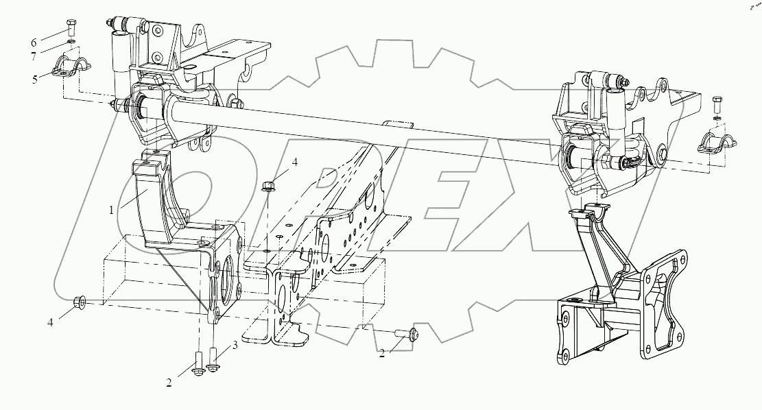  Передняя подвеска кабины (I)