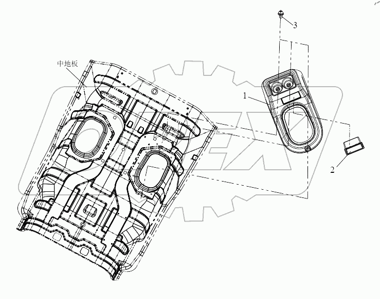  Составляющие элементы хомута переключения передач