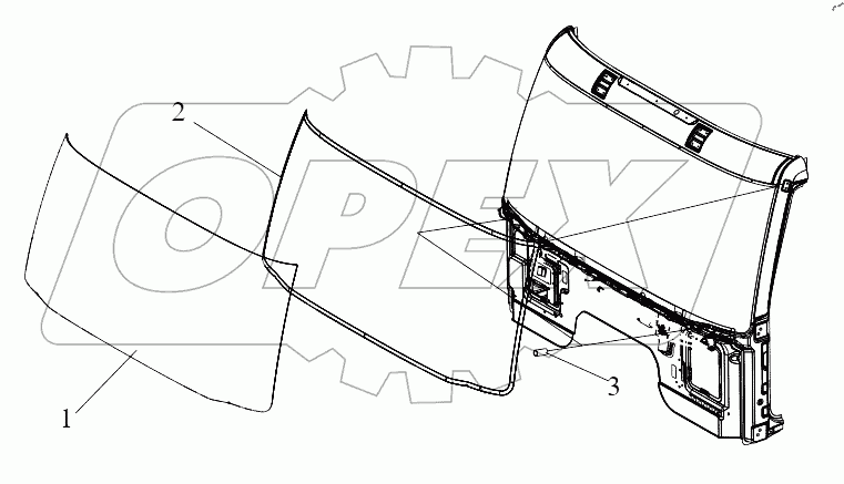  Лобовое стекло