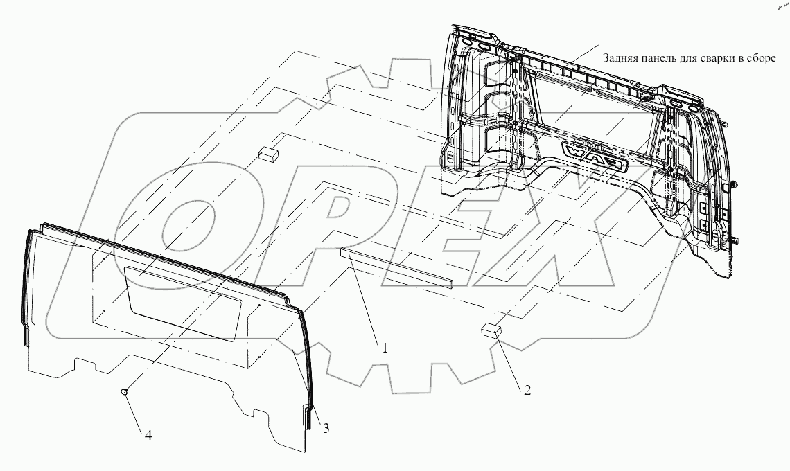  Обшивки панели задка