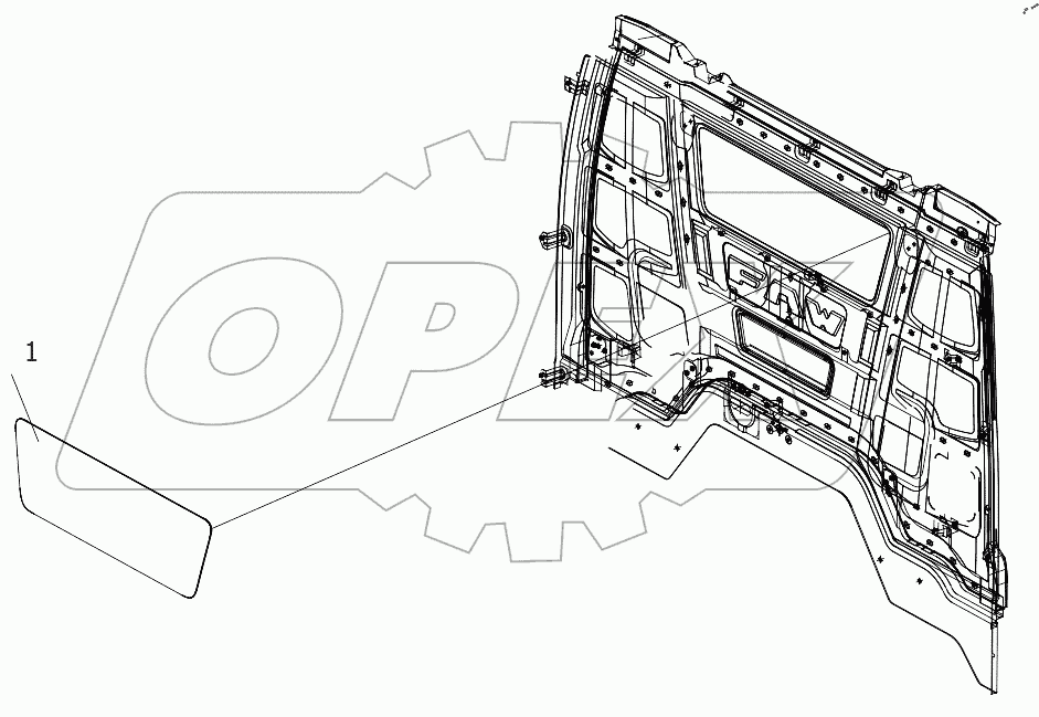  Заднее стекло