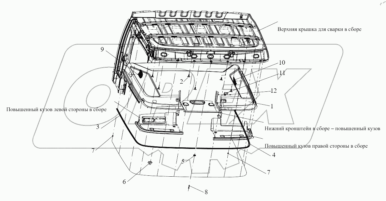  Составляющие элементы обшивок крыши (II)