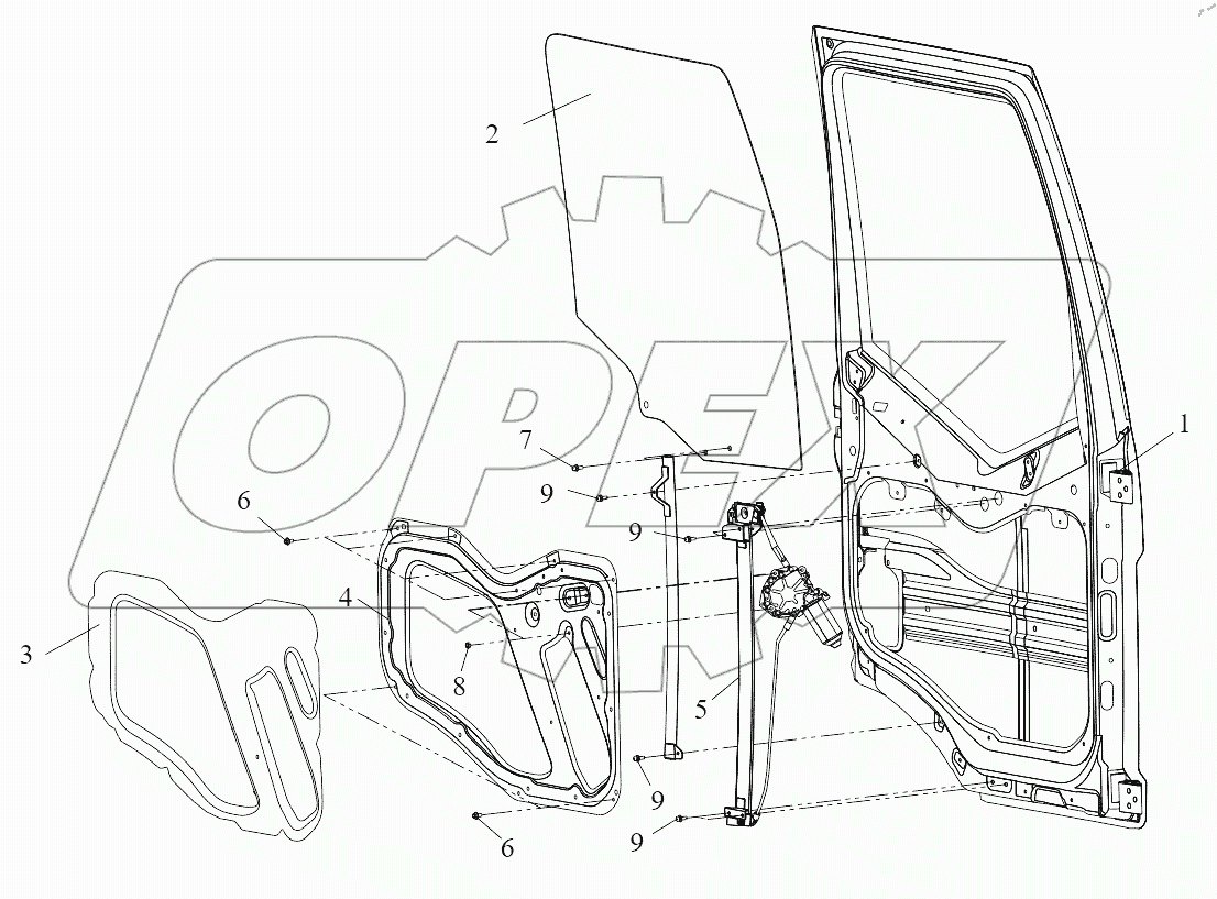  Передние двери