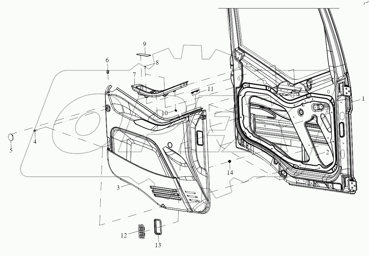  Внутренние обшивки дверей