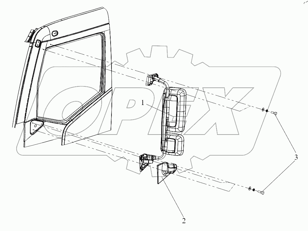 Левое наружное зеркало заднего вида