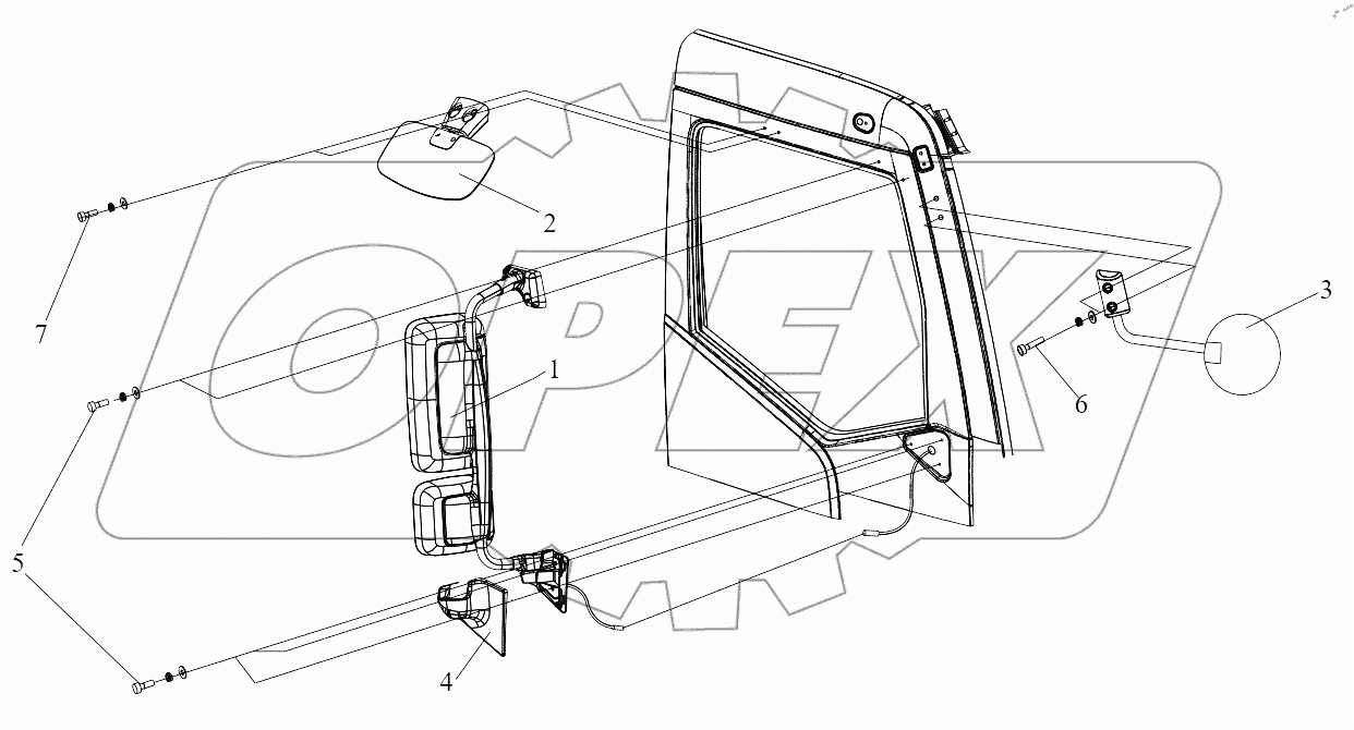  Правое зеркало заднего вида
