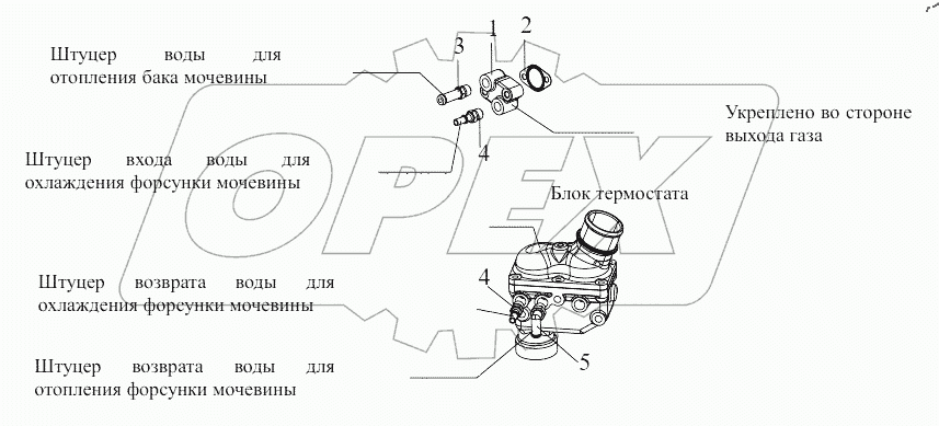  Штуцеры заборного и циркуляционных водопроводов