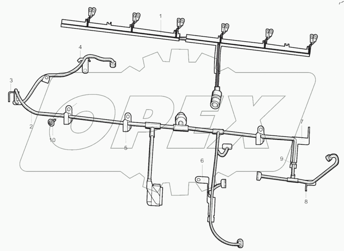  Пучок проводов двигателя