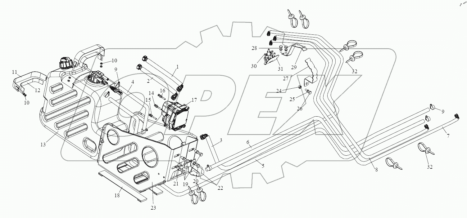  Трубопроводы мочевины